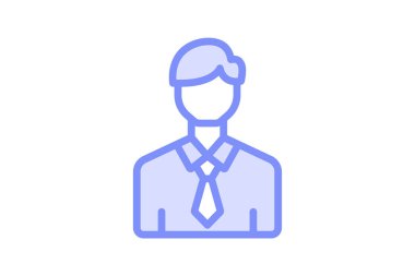 İş adamı simgesi, erkek, profesyonel, girişimci, düzenlenebilir vektör, piksel mükemmel, illüstratör ai dosyası