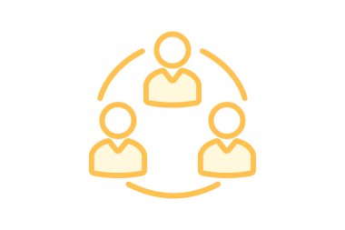 Takım İşbirliği simgesi, işbirliği, takım çalışması, grup, birlik, düzenlenebilir vektör, piksel mükemmel, illüstratör ai dosyası