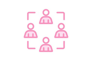 Profesyonel takım çalışması simgesi, takım çalışması, takım çalışması, iş dünyası, kurumsal, düzenlenebilir vektör, piksel mükemmel, illüstratör ai dosyası