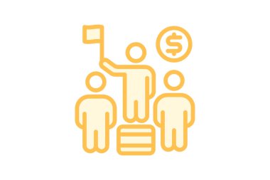 İş Liderliği simgesi, liderlik, lider, yönetici, ceo, düzenlenebilir vektör, piksel mükemmel, illüstratör ai dosyası