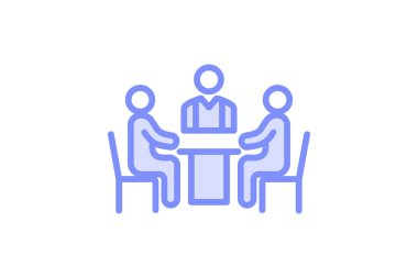 Kurumsal Toplantı simgesi, toplantı, konferans, tartışma, toplanma, düzenlenebilir vektör, piksel mükemmel, illüstratör ai dosyası