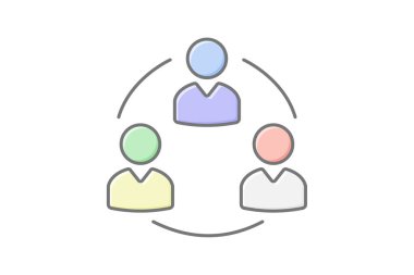 Takım İşbirliği simgesi, işbirliği, takım çalışması, grup, birlik, düzenlenebilir vektör, piksel mükemmel, illüstratör ai dosyası