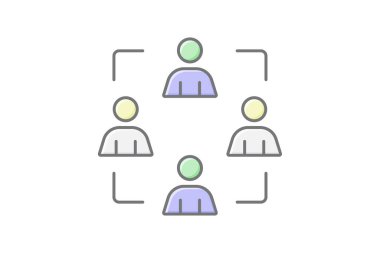 Profesyonel takım çalışması simgesi, takım çalışması, takım çalışması, iş dünyası, kurumsal, düzenlenebilir vektör, piksel mükemmel, illüstratör ai dosyası