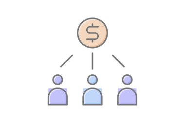 Hissedarlar simgesi, hissedarlar, yatırımcılar, mülkiyet, sermaye, düzenlenebilir vektör, piksel mükemmel, illüstratör ai dosyası