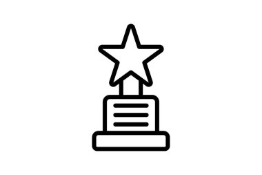 Olağanüstü Başarı simgesi, başarı, tanınma, ödül, mükemmellik, düzenlenebilir vektör, piksel mükemmel, illüstratör ai dosyası