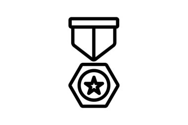 Başarı Kurdele simgesi, kurdele, tanınma, ödül, onur, düzenlenebilir vektör, piksel mükemmel, illüstratör ai dosyası