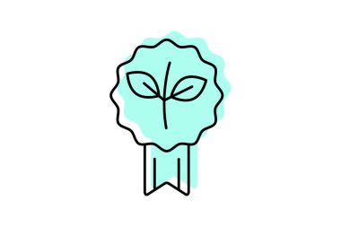 Yeşil Girişim Ödülü simgesi, girişim, ödül, tanınma, çevre, düzenlenebilir vektör, piksel mükemmel, illüstratör ai dosyası