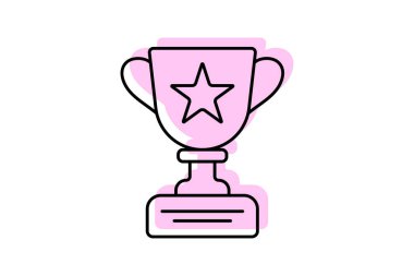 Tanınma Ödülü ikonu, kupa, ödül, onur, sembol, düzenlenebilir vektör, piksel mükemmel, illüstratör ai dosyası