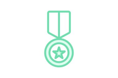 Performans Madalyası ikonu, madalya, ödül, tanınma, teşvik, düzenlenebilir vektör, piksel mükemmel, illüstratör ai dosyası