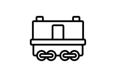 Kargo treni simgesi, tren, ulaşım, demiryolu, yük, düzenlenebilir vektör, piksel mükemmel, illüstratör ai dosyası