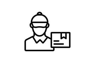 Kurye simgesi, çocuk, kurye, adam, haberci, düzenlenebilir vektör, piksel mükemmel, illüstratör ai dosyası