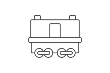 Kargo treni simgesi, tren, ulaşım, demiryolu, yük, düzenlenebilir vektör, piksel mükemmel, illüstratör ai dosyası