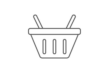 Sepet simgesi, alışveriş arabası, alım-satım, düzenlenebilir vektör, piksel mükemmel, illüstratör ai dosyası