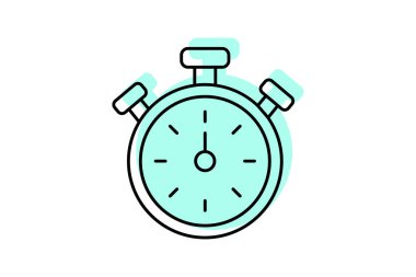 Kronometre simgesi, zaman, saat, saat, hız, düzenlenebilir vektör, piksel mükemmel, illüstratör ai dosyası