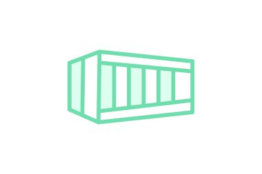 Konteynır simgesi, nakliye, kargo, yük, depolama, düzenlenebilir vektör, piksel mükemmel, illüstratör ai dosyası