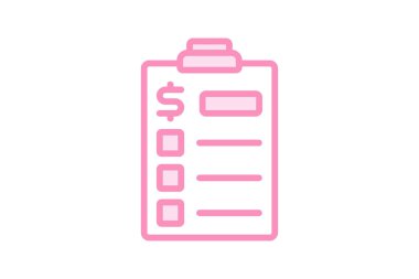 Denetim listesi simgesi, liste, görev, yapılacak iş, envanter, düzenlenebilir vektör, piksel mükemmel, illüstratör ai dosyası