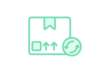 Paket simgesini yeniden sırala, paket, dağıtım, lojistik, ekommerce, düzenlenebilir vektör, piksel mükemmel, illüstratör ai dosyası