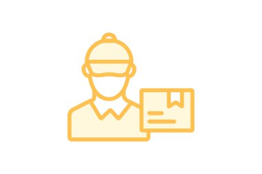 Kurye simgesi, çocuk, kurye, adam, haberci, düzenlenebilir vektör, piksel mükemmel, illüstratör ai dosyası