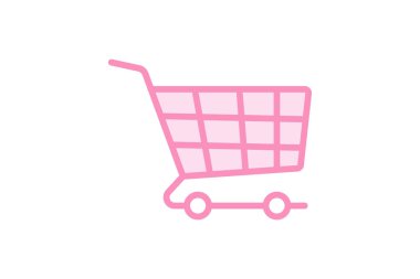 Alışveriş arabası simgesi, el arabası, sepet, alım-satım, düzenlenebilir vektör, piksel mükemmel, illüstratör ai dosyası