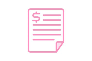 Fatura simgesi, fatura, ödeme, makbuz, satın alma, düzenlenebilir vektör, piksel mükemmel, illüstratör ai dosyası