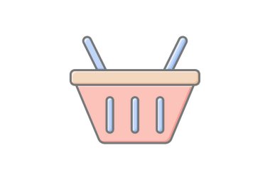 Sepet simgesi, alışveriş arabası, alım-satım, düzenlenebilir vektör, piksel mükemmel, illüstratör ai dosyası