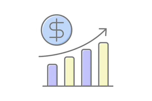 Satışlar Büyüme İkramiyesi simgesi, büyüme, ikramiye, ödül, tanınma, düzenlenebilir vektör, piksel mükemmel, illüstratör ai dosyası