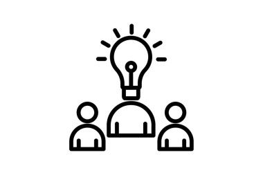 Beyaz arka plan üzerinde fikir işareti izole fikir simge vektör