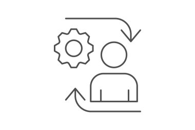 dişli ayarları ve ayar satırı simgesi. Ayarlar, vites levhası. vektör illüstrasyonu