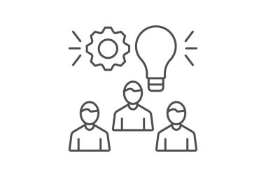 iş fikri ince çizgi simgesi