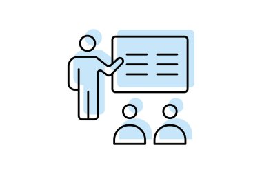 Sunum simgesi tasarım vektörü