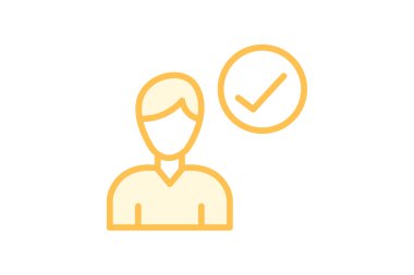 kullanıcı vektörü renk çizgisi simgesi