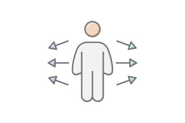 İnsan kaynakları renk çizgisi simgesi. İnsan kaynakları. vektör illüstrasyonu