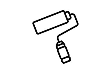 Wall Paint Roller simgesi, boya, silindir, resim, araç, düzenlenebilir vektör, piksel mükemmel, illüstratör ai dosyası