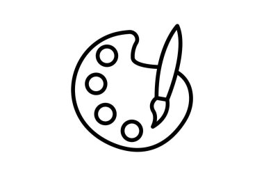 Simge, resim, boya, çizim, fırça, düzenlenebilir vektör, piksel mükemmel, illüstratör ai dosyası