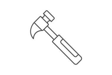 Çekiç simgesi, araç, grev, vuruş, çivi, düzenlenebilir vektör, piksel mükemmel, illüstratör ai dosyası