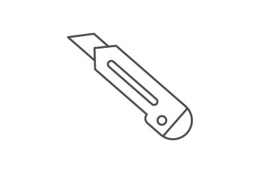 Kesici simgesi, araç, kesim, bıçak, keskin, düzenlenebilir vektör, piksel mükemmel, illüstratör ai dosyası