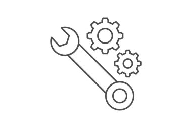 Anahtar simgesi, anahtar, araç, sıkıştır, gevşet, düzenlenebilir vektör, piksel mükemmel, illüstratör ai dosyası