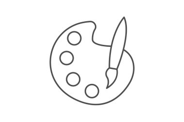 Simge, resim, boya, çizim, fırça, düzenlenebilir vektör, piksel mükemmel, illüstratör ai dosyası