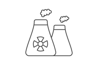 Nükleer enerji simgesi, enerji, güç, reaktör, bitki, düzenlenebilir vektör, piksel mükemmel, illüstratör ai dosyası