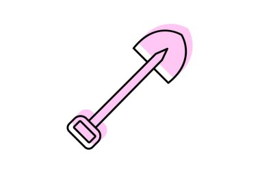 Kürek simgesi, araç, kazı, bahçe, kepçe, düzenlenebilir vektör, piksel mükemmel, illüstratör ai dosyası