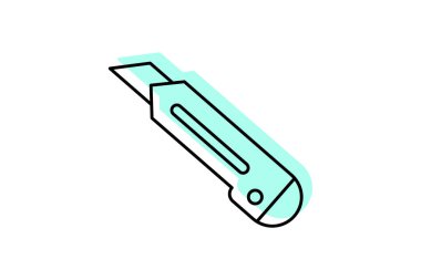 Kesici simgesi, araç, kesim, bıçak, keskin, düzenlenebilir vektör, piksel mükemmel, illüstratör ai dosyası