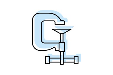 C Klemp simgesi, klemp, araç, tutma, güvenli, düzenlenebilir vektör, piksel mükemmel, illüstratör ai dosyası