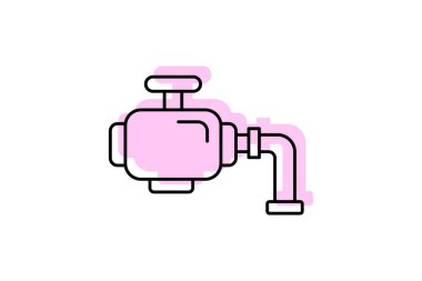 Tap simgesi, araç, su, musluk, valf, düzenlenebilir vektör, piksel mükemmel, illüstratör ai dosyası