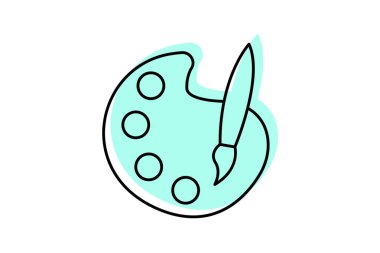 Simge, resim, boya, çizim, fırça, düzenlenebilir vektör, piksel mükemmel, illüstratör ai dosyası