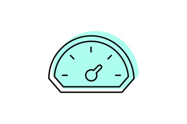 Hız göstergesi simgesi, hız, ölçü, enstrüman, ölçü, düzenlenebilir vektör, piksel mükemmel, illüstratör ai dosyası