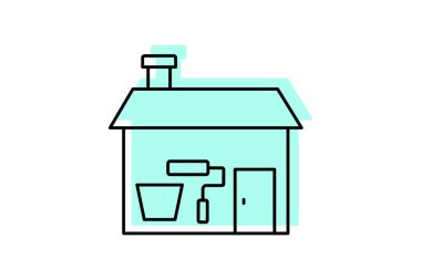 Ev yenileme simgesi, yenileme, ev, iyileştirme, yenileme, düzenlenebilir vektör, piksel mükemmel, illüstratör ai dosyası