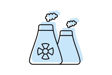 Nükleer enerji simgesi, enerji, güç, reaktör, bitki, düzenlenebilir vektör, piksel mükemmel, illüstratör ai dosyası