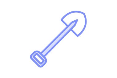 Kürek simgesi, araç, kazı, bahçe, kepçe, düzenlenebilir vektör, piksel mükemmel, illüstratör ai dosyası