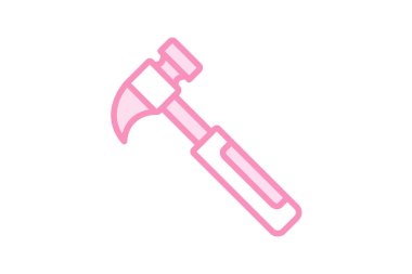 Çekiç simgesi, araç, grev, vuruş, çivi, düzenlenebilir vektör, piksel mükemmel, illüstratör ai dosyası