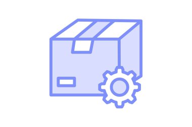 Sevkiyat Ayarları simgesi, ayarları, lojistik, dağıtım, ulaşım, düzenlenebilir vektör, piksel mükemmel, illüstratör ai dosyası